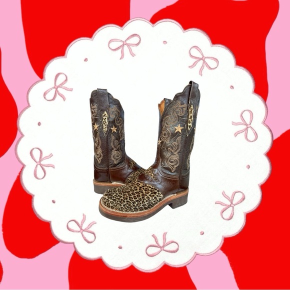 Lucchese Shoes - lucchese cheetah-adorned cowboy boots 🎀